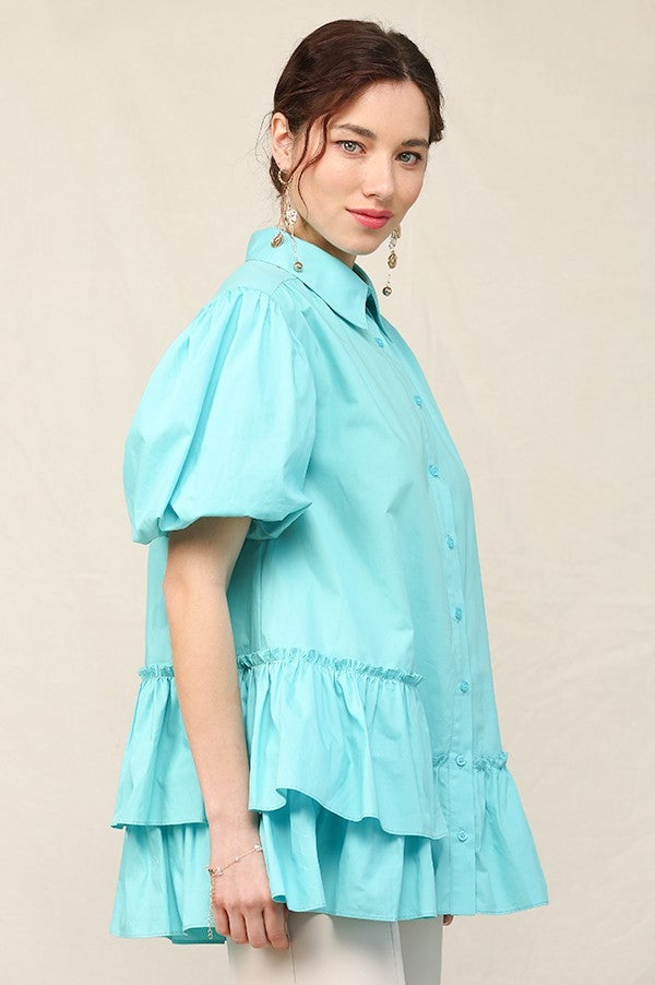 TURQUOISE BLOUSE